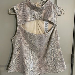 Snakeskin going out top (Urban Outfitters, NWT)